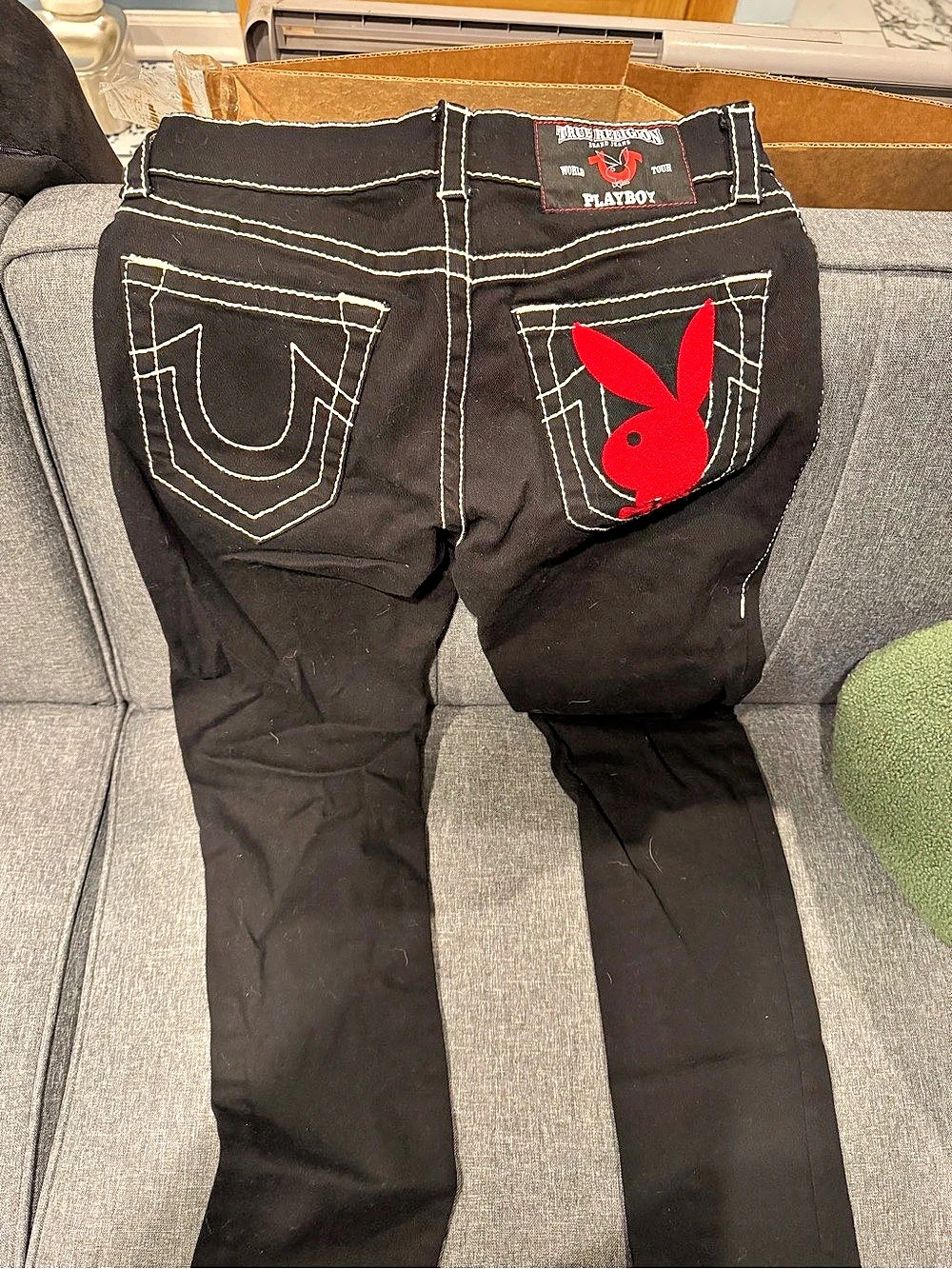 Playboy Rocco Relaxed Skinny Black Skinny Jeans Waist 30